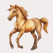 watercolor horse clipart