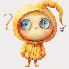 Cute Yellow Hooded Baby Clipart