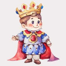 watercolor king clipart