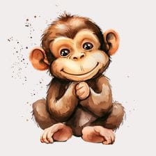 Cute Baby Monkey Clipart