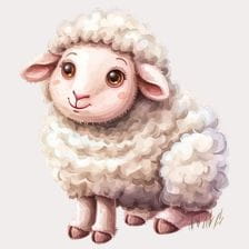 Cute Lamb Clipart for Kids