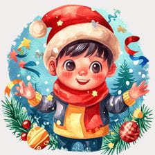 Winter happy new year clipart