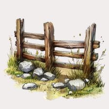 Wooden fence clipart