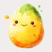 Yellow Watercolor Easter Egg Clipart