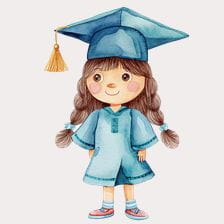 graduation cap and gown clipart