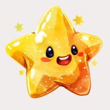 Cute cartoon star clipart
