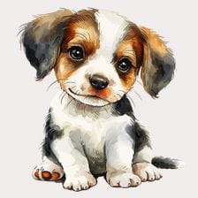 watercolor puppy clipart