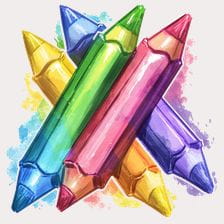 watercolor pencils clipart