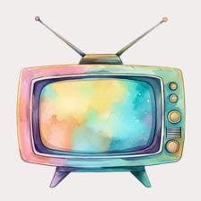 vintage tv clipart