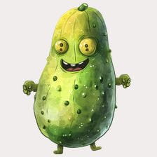 Funny Cucumber Cartoon Clipart