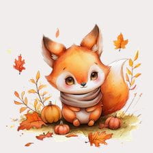 cute fox clipart