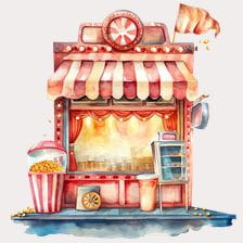 circus tent movie theater clipart