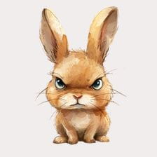 angry bunny clipart