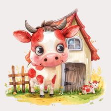 cute cow clipart