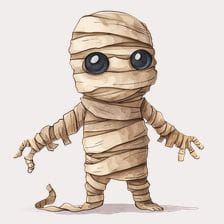 Cute Mummy Halloween Clipart