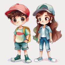 cartoon friends clipart