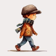 cute walk clipart
