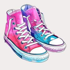 Converse-style shoes clipart