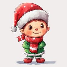 Cute Christmas Boy Clipart