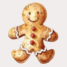 Christmas Gingerbread Man Clipart