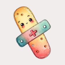 watercolor bandaid clipart