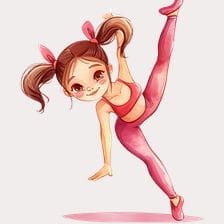 kid gymnastics clipart