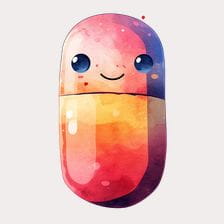 kawaii pill clipart