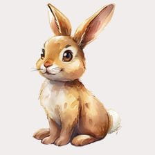 Cute Watercolor Bunny Clipart