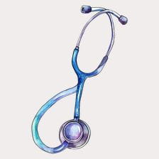 watercolor stethoscope clipart