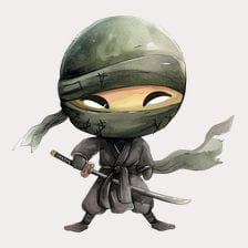 Cute Ninja Warrior Clipart