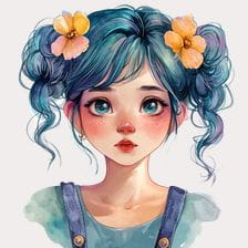 cartoon girl clipart