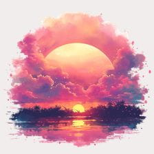 sunset clipart