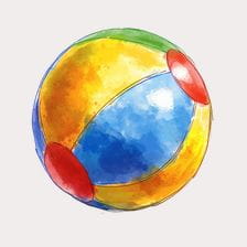 cute beach ball clipart
