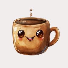 Cute Cartoon Coffee Mug Clipart