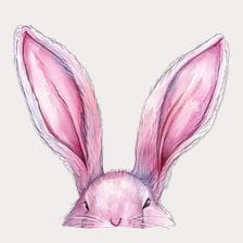 pink bunny ears clipart