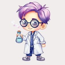 Cute Little Scientist Clipart