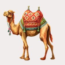 Watercolor Camel Clipart