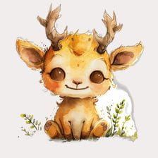 cute cartoon deer