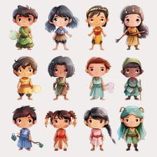 cute diverse clipart