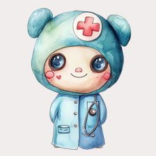 kawaii doctor clipart