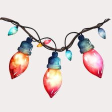 christmas lights clipart