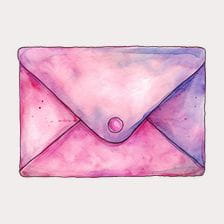 pink envelope clipart