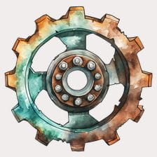 rusty gear clipart
