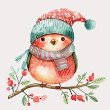 Cute Winter Bird Clipart
