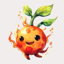 Cute Fire Plant Clipart