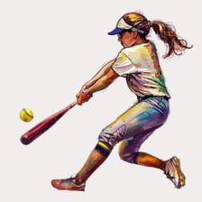 Softball Batter clipart