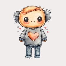 Cute cartoon robot