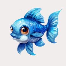 blue fish clipart