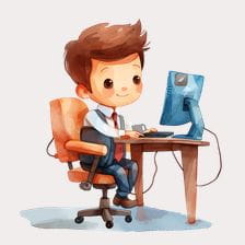 watercolor office clipart