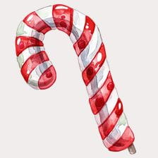 realistic Candy Cane Clipart